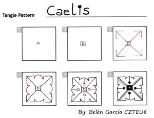 Caelis tangle by Belen Garcia, CZT